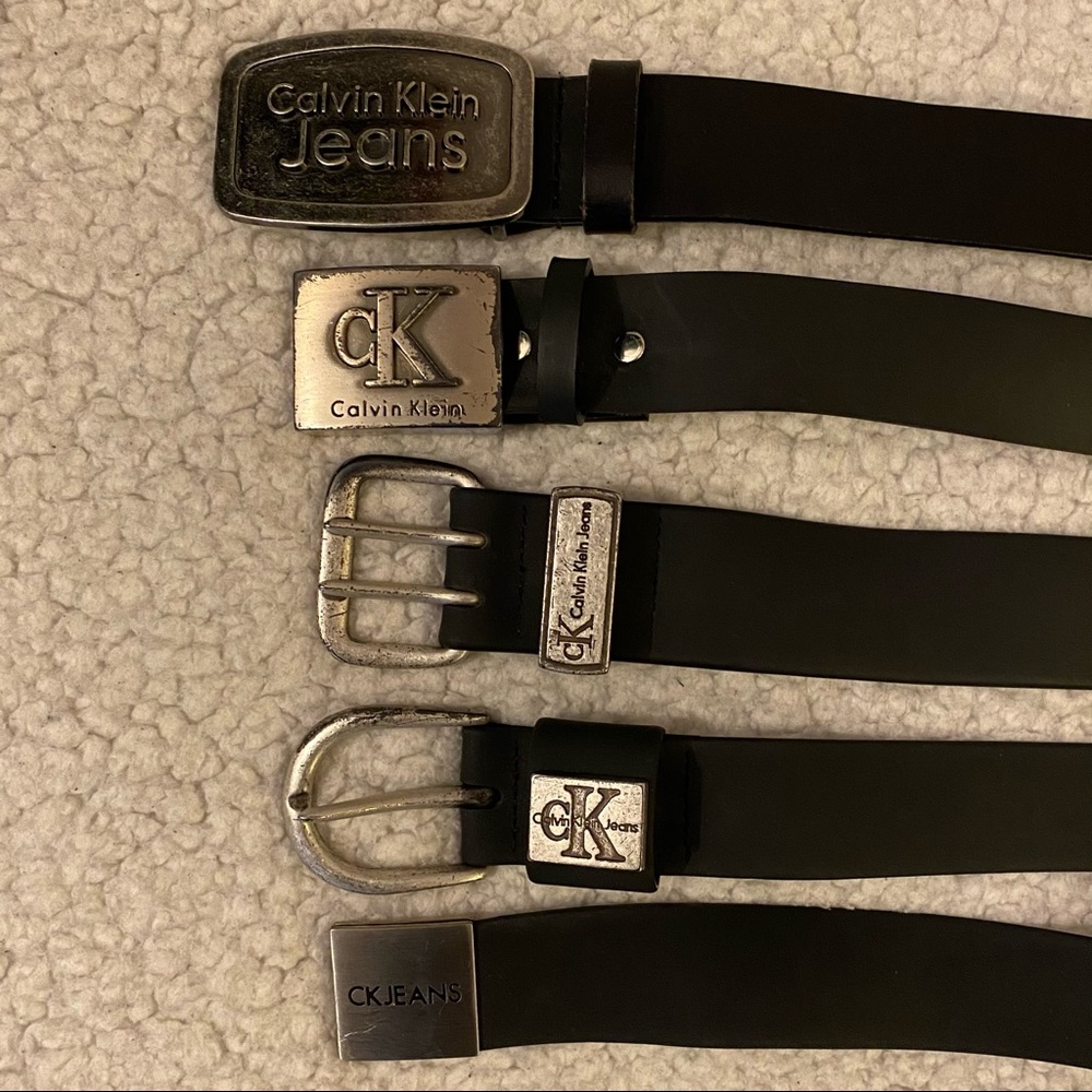 BUNDLE! CALVIN KLEIN Vintage Molded Rubber Belts